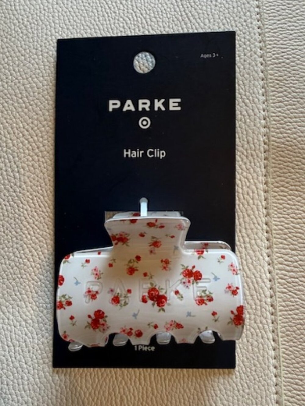 PARKE X TARGET CLAW CLIP - IN HAND Cream Floral